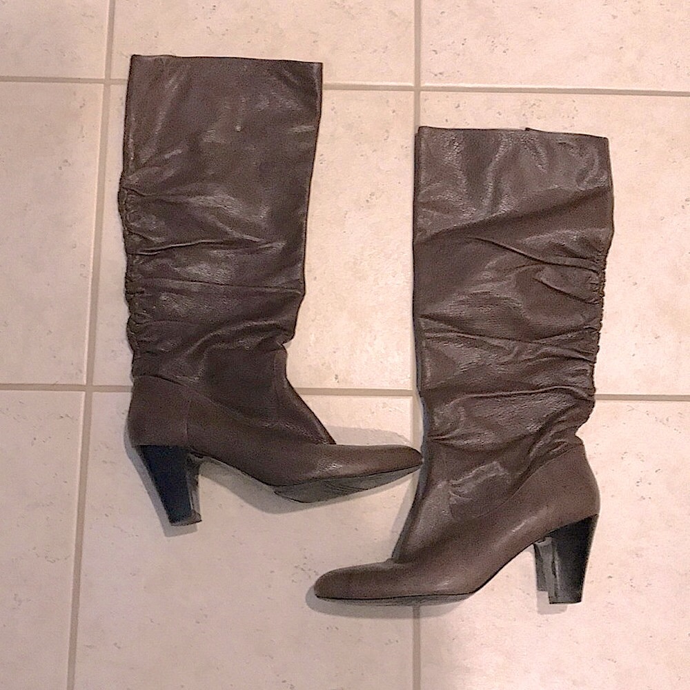 Nine West Leather slouch boots
